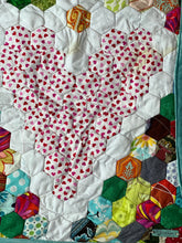 Load image into Gallery viewer, Garden Hearts, A Finished Quilt