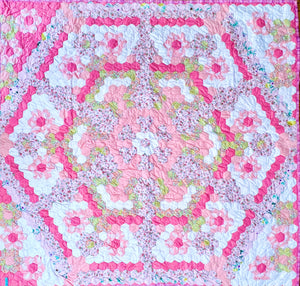 Coral Sundial, A Finished Quilt