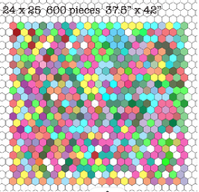 Load image into Gallery viewer, Astors Mix,  1&quot; hexagons Throw Quilt Kit, 600 pieces