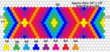 Load image into Gallery viewer, At The End of Rain, 1&quot; Hexagon Table Runner Kit, 375 pieces