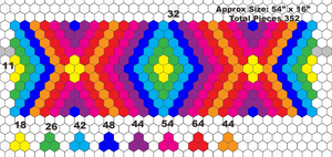 At The End of Rain, 1" Hexagon Table Runner Kit, 375 pieces