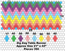 Load image into Gallery viewer, End of the Rainbow, 1&quot; Hexagon Table Runner Kit, 350 pieces