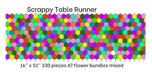 Light Vivid Sprinkles, 1" Hexagon Table Runner Kit, 350 pieces