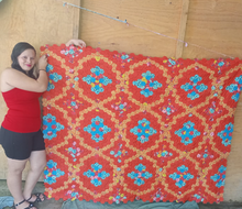 Load image into Gallery viewer, Hibiscus, A Finished Quilt