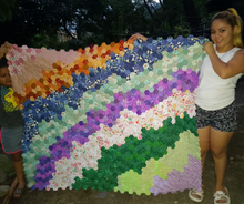 Load image into Gallery viewer, Colorful Cuddles, A Finished Quilt