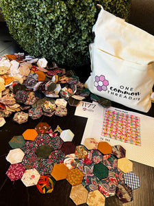 My Flower Garden, 1" Hexagons 1150 piece, Throw Quilt Kit BIG SALE ITEM!