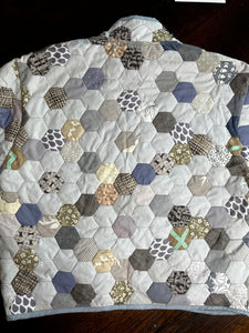 Granite, Mandarin Style Hexagon Jacket