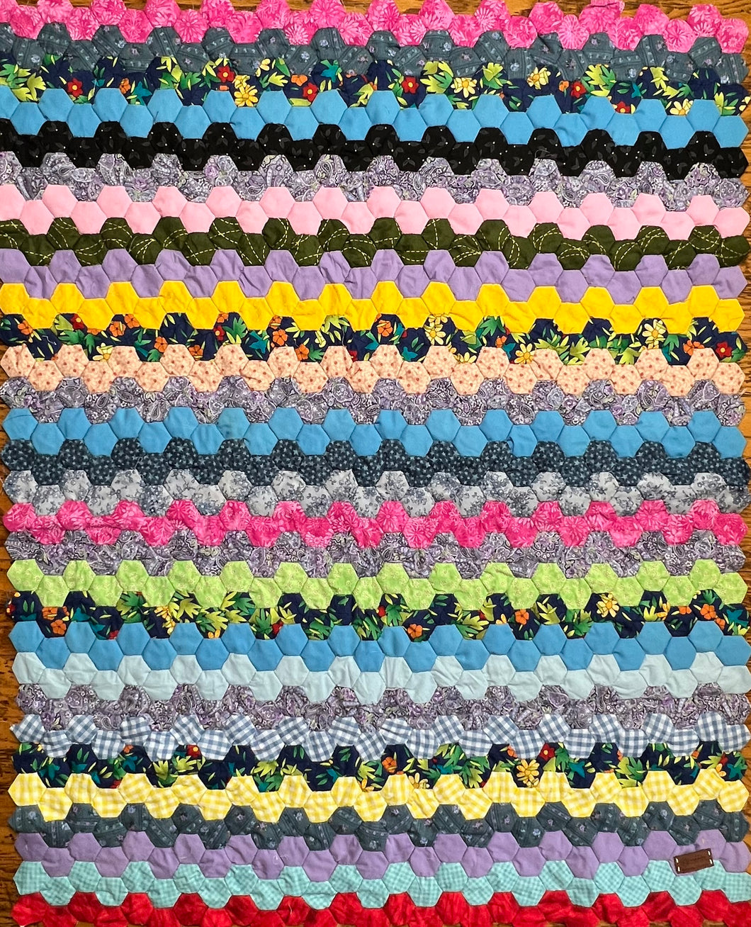 Scattered Rainbow, An Unfinished Quilt Top