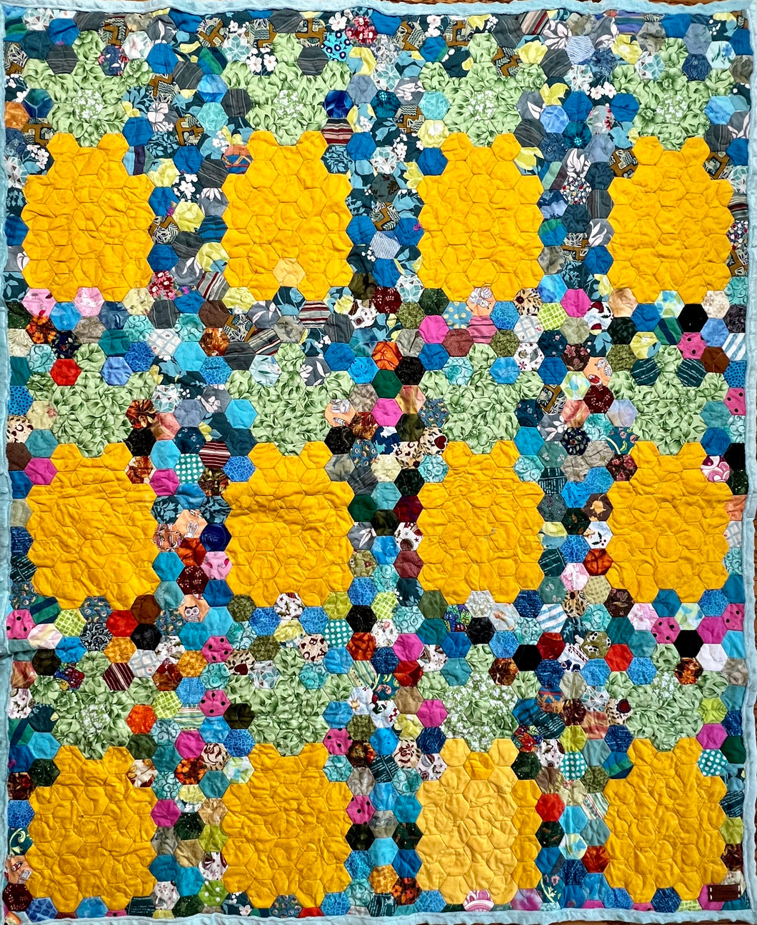 Piña Colada, A Finished Quilt