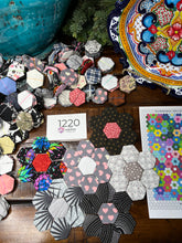 Load image into Gallery viewer, Saturday Night,  1&quot; Hexagons Throw Quilt Kit, 950 pieces