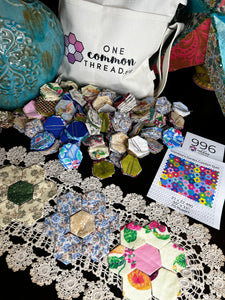 Floral Keeper, 1" Hexagon Comfort Quilt Kit, 500 pieces