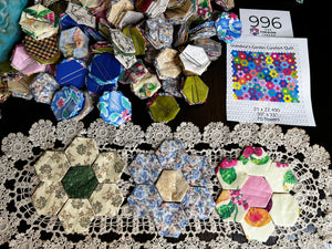 Floral Keeper, 1" Hexagon Comfort Quilt Kit, 500 pieces BIG SALE ITEM