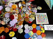Load image into Gallery viewer, April Showers, 1&quot; hexagons 620 piece Comfort Quilt Kit