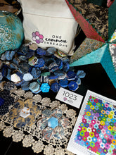 Load image into Gallery viewer, Blue Skies,  1&quot; Hexagons Throw Quilt Kit, 950 pieces