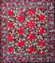 Load image into Gallery viewer, Scarlet Snowflakes, A Finished Quilt