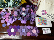 Load image into Gallery viewer, Days of Purple, 1&quot; Hexagons 600 piece, Comfort Throw Quilt Kit