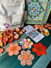 Load image into Gallery viewer, Orange Crush, 1&quot; Hexagon Comfort Quilt Kit, 500 pieces