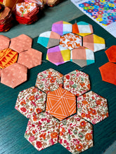Load image into Gallery viewer, Orange Crush, 1&quot; Hexagon Comfort Quilt Kit, 500 pieces