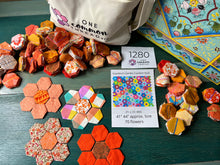 Load image into Gallery viewer, Orange Crush, 1&quot; Hexagon Comfort Quilt Kit, 500 pieces