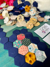 Load image into Gallery viewer, Blessed, 1&quot; Hexagon Table Runner Kit or Comfort Quilt kit, 620 pieces