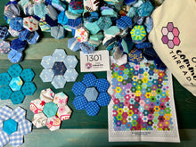 Load image into Gallery viewer, California Dreamin&#39;,  1&quot; Hexagons Throw Quilt Kit, 950 pieces