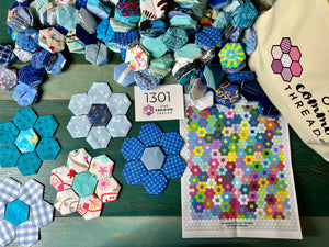 California Dreamin',  1" Hexagons Throw Quilt Kit, 950 pieces