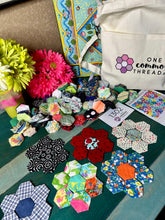 Load image into Gallery viewer, I Like to Look For Rainbows, 1&quot; Hexagons 600 piece, Comfort Throw Quilt Kit