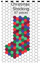 Load image into Gallery viewer, Scrappy Christmas Stocking, Makes 2, 1&quot; Hexagons, 200 pieces