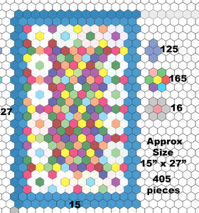 Bon Appetit, 1" Hexagon Table Runner Kit, 425 pieces