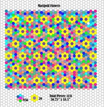 Load image into Gallery viewer, My Flower Garden, 1&quot; Hexagons 1150 piece, Throw Quilt Kit BIG SALE ITEM!